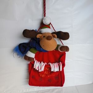 Festive Reindeer Christmas Stocking